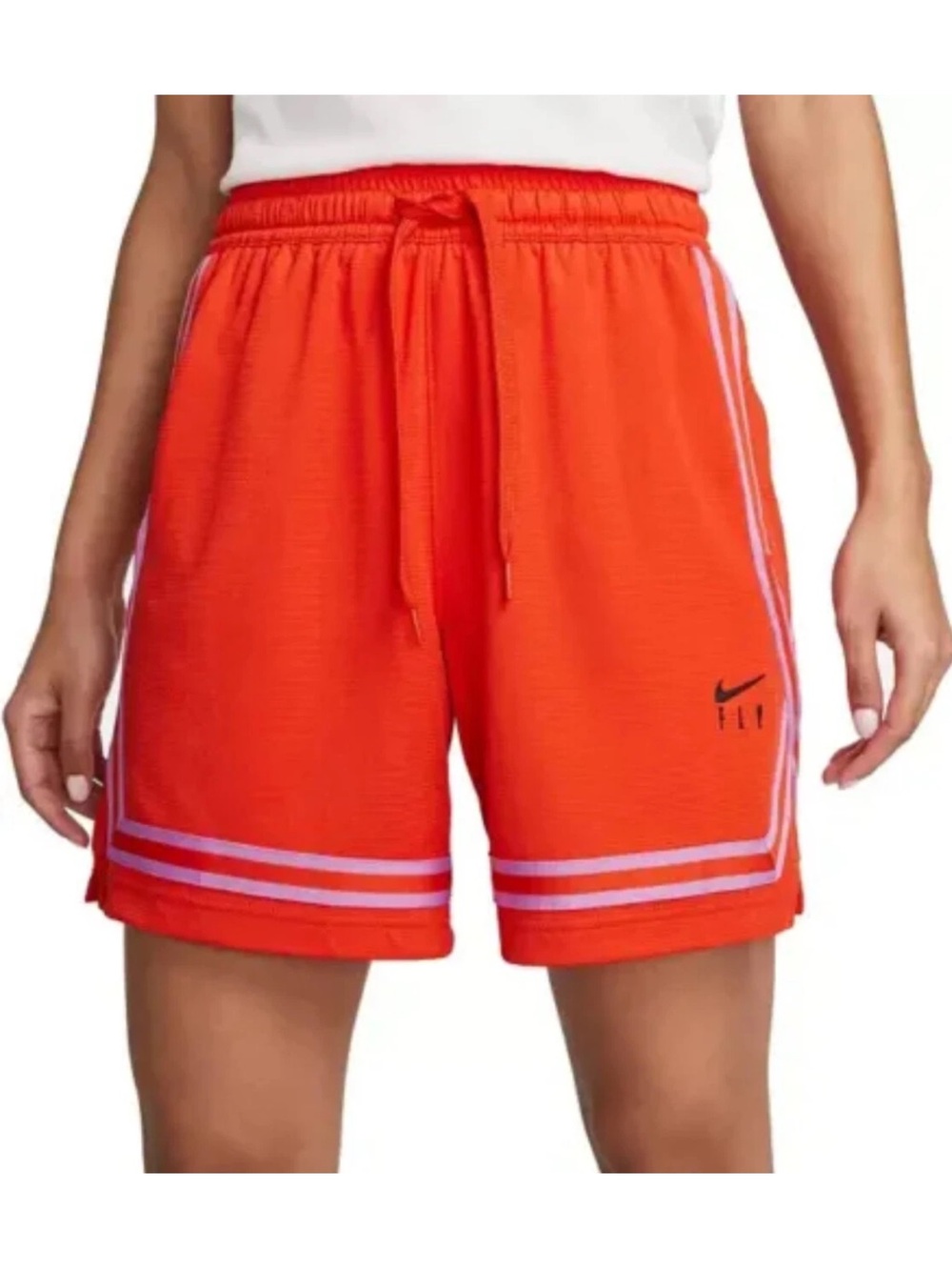 Nike Fly Crossover Basketball Women’s Shorts Size Large Orange Pink